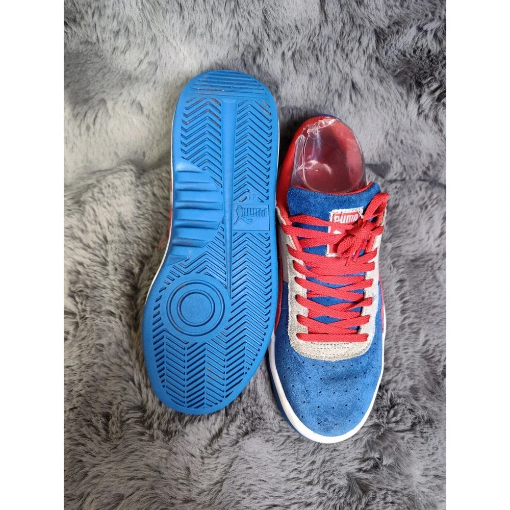 Puma GV Special Girls Sneakers 5.5 Red Blue Lace Up Low Top Sportlifestyle Shoes - Picture 9 of 16